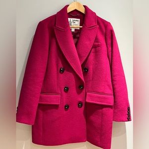 London Fog Red Wool Pea Coat. Size L. Like new b